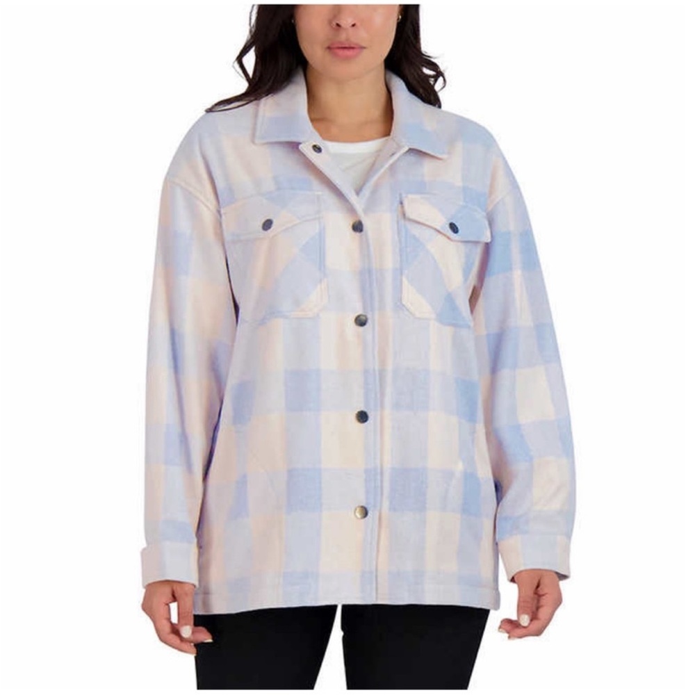 NWT HFX Ladies Shirt Jacket PURPLE - size M cozy winter comfy heavyweight